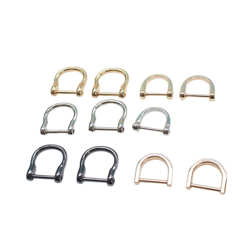 D-ringshackle Clasp Buckle Keychain Ring Hook screw pin joint Connecter Bag Strap Leathercraft Parts