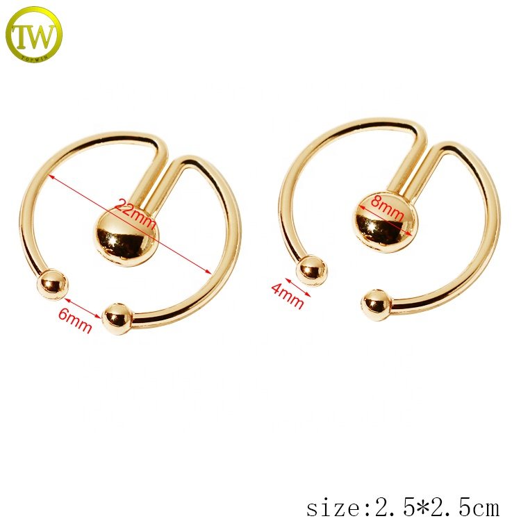 Custom Plated Gold Bra Front Buckle New Design Decorative U Shape Connector Buckle For Swimwear/Bikini