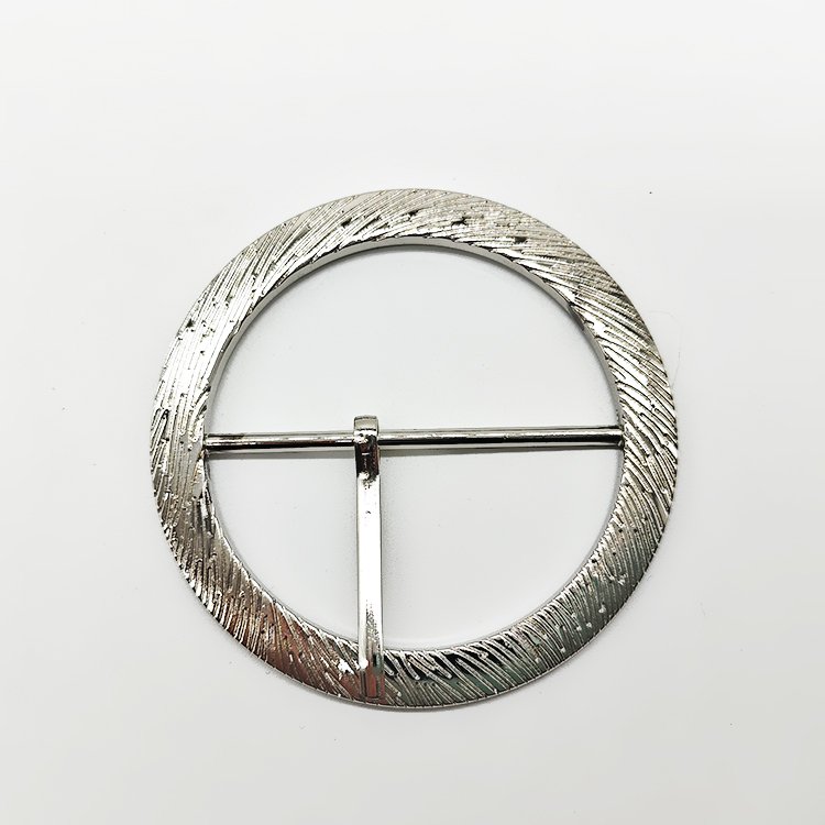 China Manufacturers Designer Threaded Carving Metal O Ring Shape Gold Belt Buckle 50mm Zinc Alloy Belt Roller Pin Buckle
