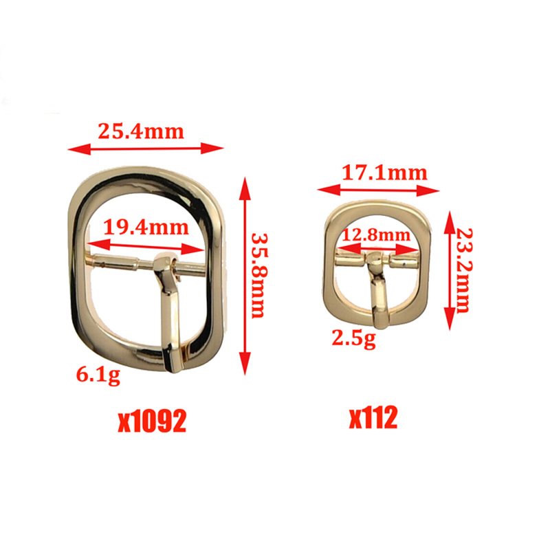 19.4mm/12.8mm pin belt buckle Adjustable Rectangle Ring for Leather Crafts, Bags, Clothing, Belts, Backpacks