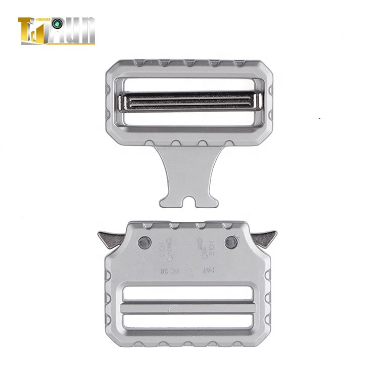 new design1.5inch tactical belt buckle with Custom laser logo for bags quick release buckle for belts