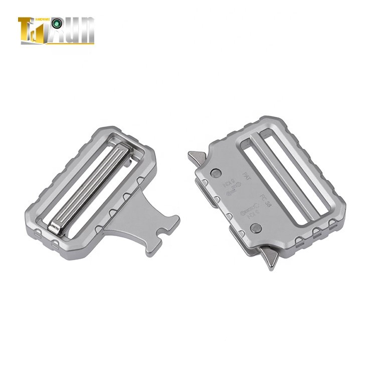 new design1.5inch tactical belt buckle with Custom laser logo for bags quick release buckle for belts