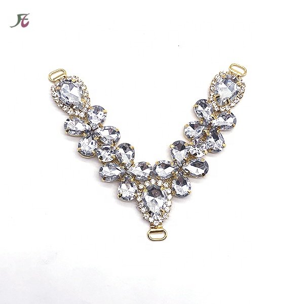 2024 New V-shaped DIY Slippers Decoration Glass Rhinestone Shoe Chain Wedding Women Flip flops Buckle Shoes Women Sandals Chain