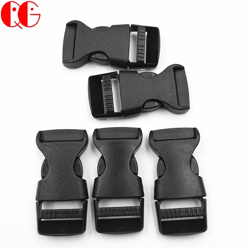 Plastic Adjustable Side Release Buckles Snap buckle Fitting Black Belt Button Snaps Clips for Straps Pet Collar Bag accessories