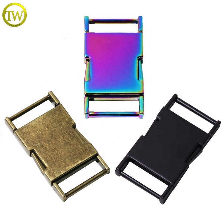 High quality dog collar buckle hardware multiple color backpack quick release slider belt buckles