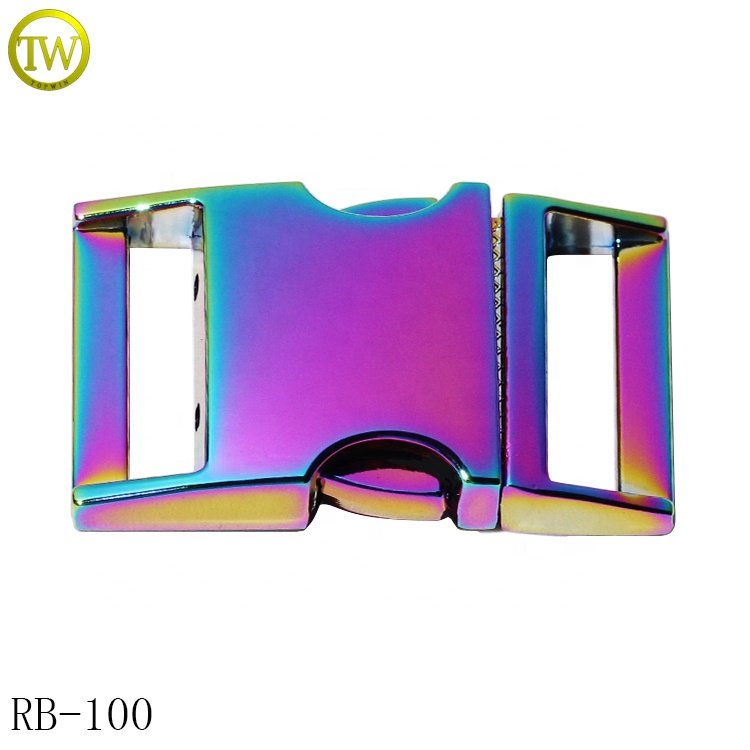 High quality dog collar buckle hardware multiple color backpack quick release slider belt buckles