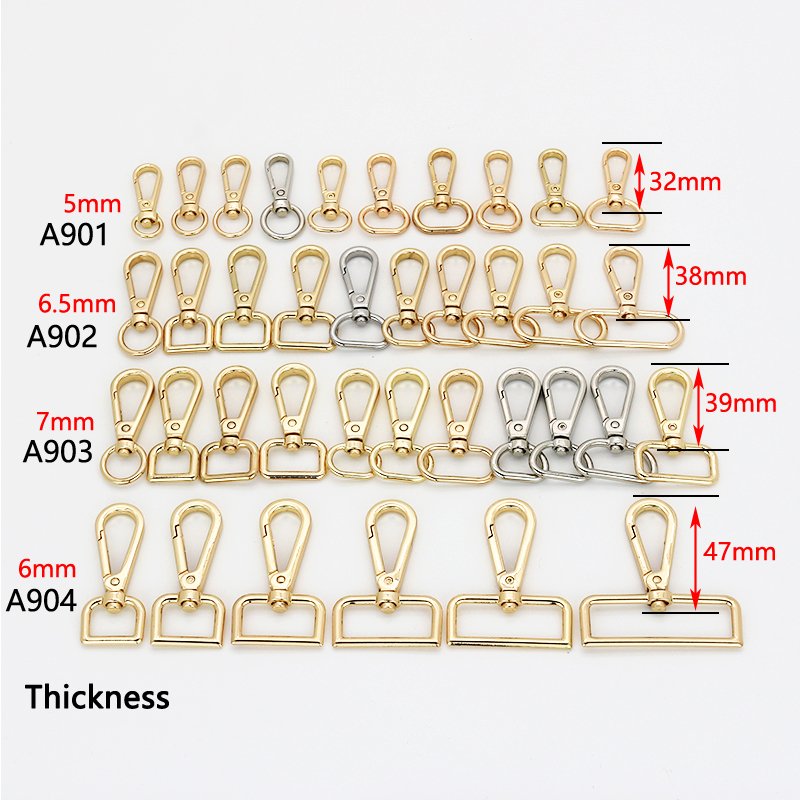 Bag Hook Adjustable Bag Buckle16/20/25/32/38mm Handbag Hardware Accessories Bag Strap Hook Metal D Ring Adjustment buckle
