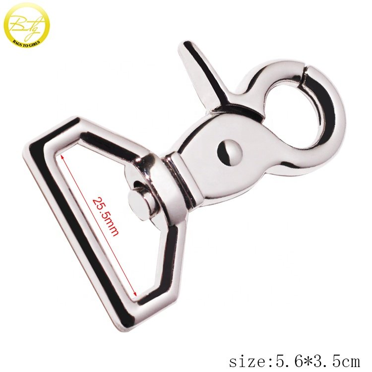 Wholesale luxury handbag hardware clasp hooks die casting swivel spring snap buckle for dog collar