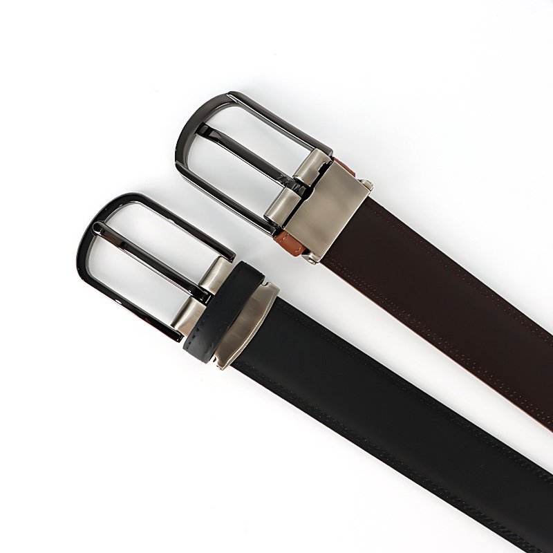 Men's Genuine Cowhide Leather Belt Versatile Casual Business Style Belt With Pin Alloy Buckle Classic fashion belt