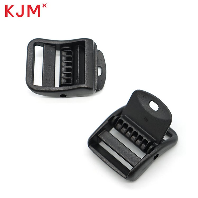 China Factory Black POM Plastic Ladder Lock Tension Buckle with Cam for Backpack Strap