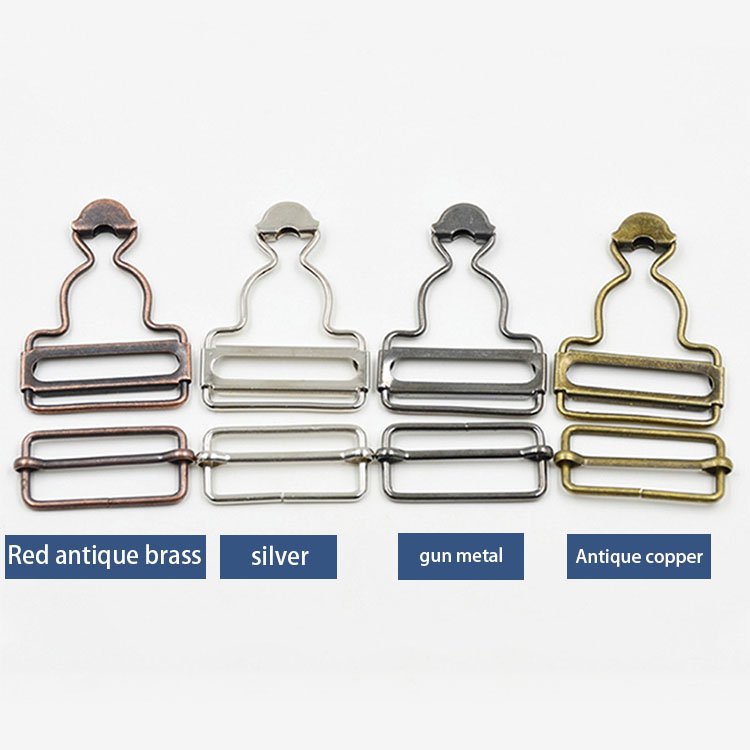 Suspenders Straps Buckle Fastener Rivets Brace Clips Stainless steel Button Overalls Jeans Pants For Garment