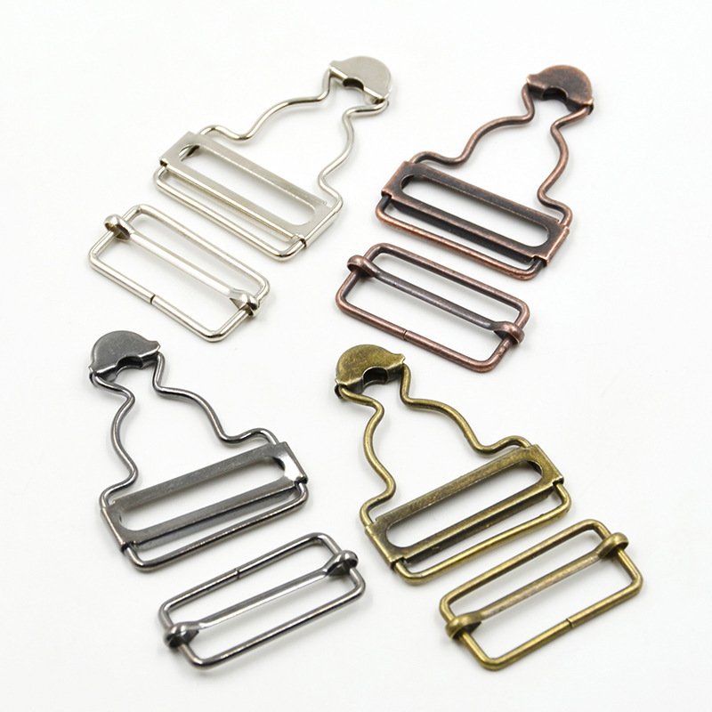 Suspenders Straps Buckle Fastener Rivets Brace Clips Stainless steel Button Overalls Jeans Pants For Garment