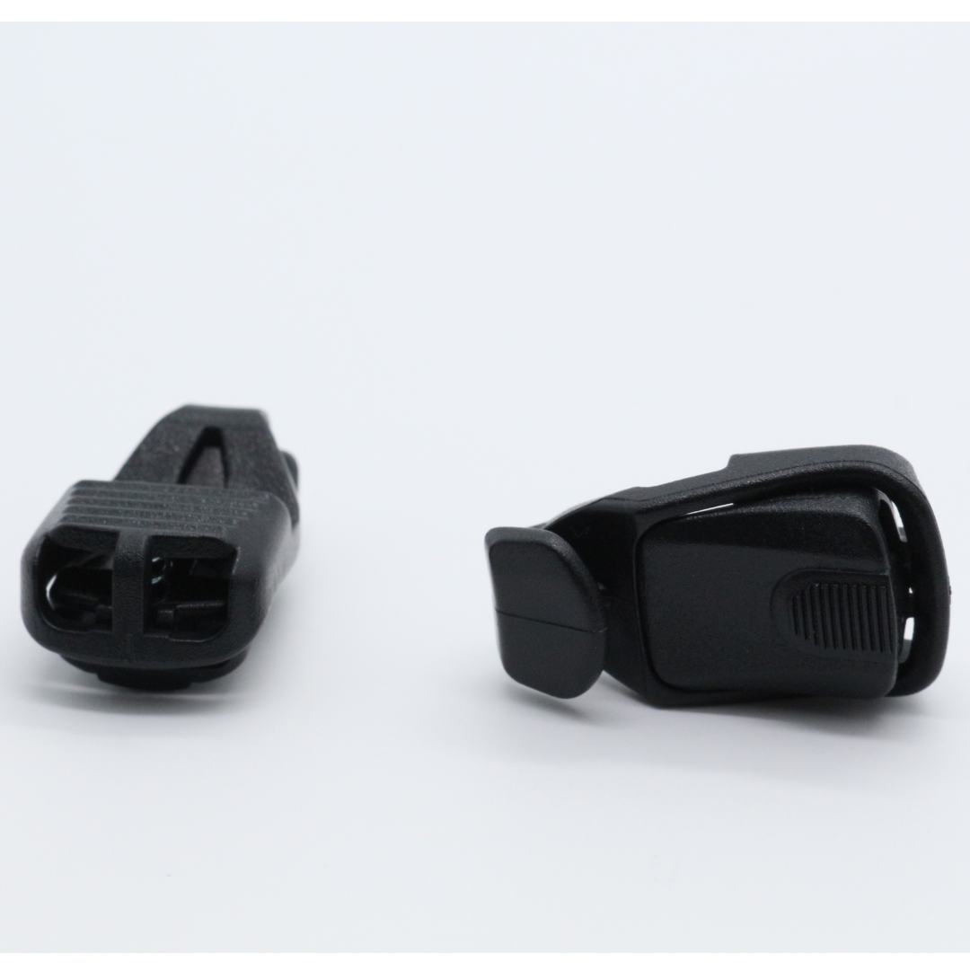 Free Sample Factory Custom Washable Plastic Double Hole Spring Press Rope Buckle Hook For Supermarket Sportswear