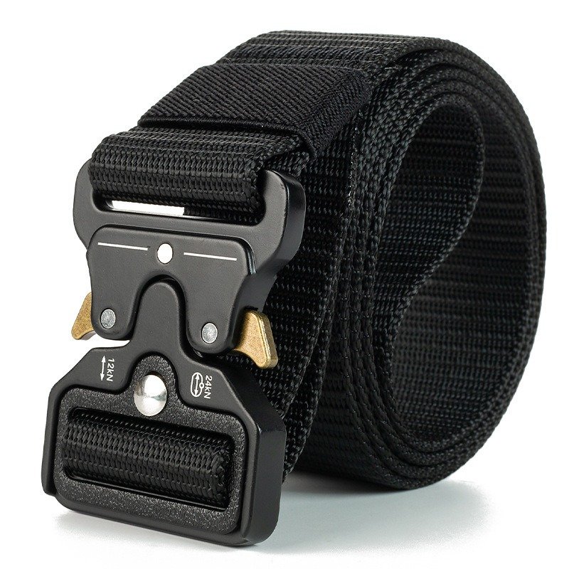 Hot selling Men's Nylon Fabric Belt Sports Tactical Belt Quick Release Metal Buckle Woven Belt Hunting Sports Waist Straps