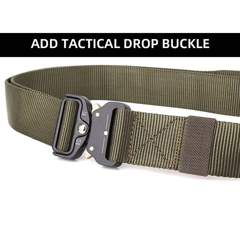 Hot selling Men's Nylon Fabric Belt Sports Tactical Belt Quick Release Metal Buckle Woven Belt Hunting Sports Waist Straps