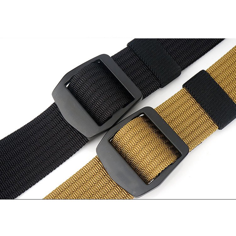 Men Women Metal Buckle Nylon Casual Belt Canvas Jeans Belts Adjustable Tactical Belt