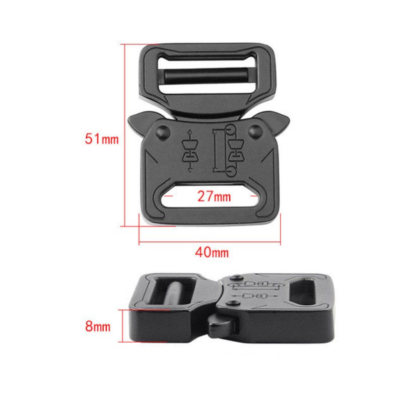 27mm Zinc Alloy Adjustable Men's Tactical Nylon Belt Buckle Side Release Metal Tactical Buckle