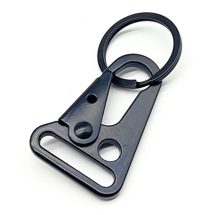 DWDP 1'' Metal HK Clips Spring Hooks,25mm Black Sling Snap Hooks For Key Fob,Carabiner Clasps Webbing Strap Buckles