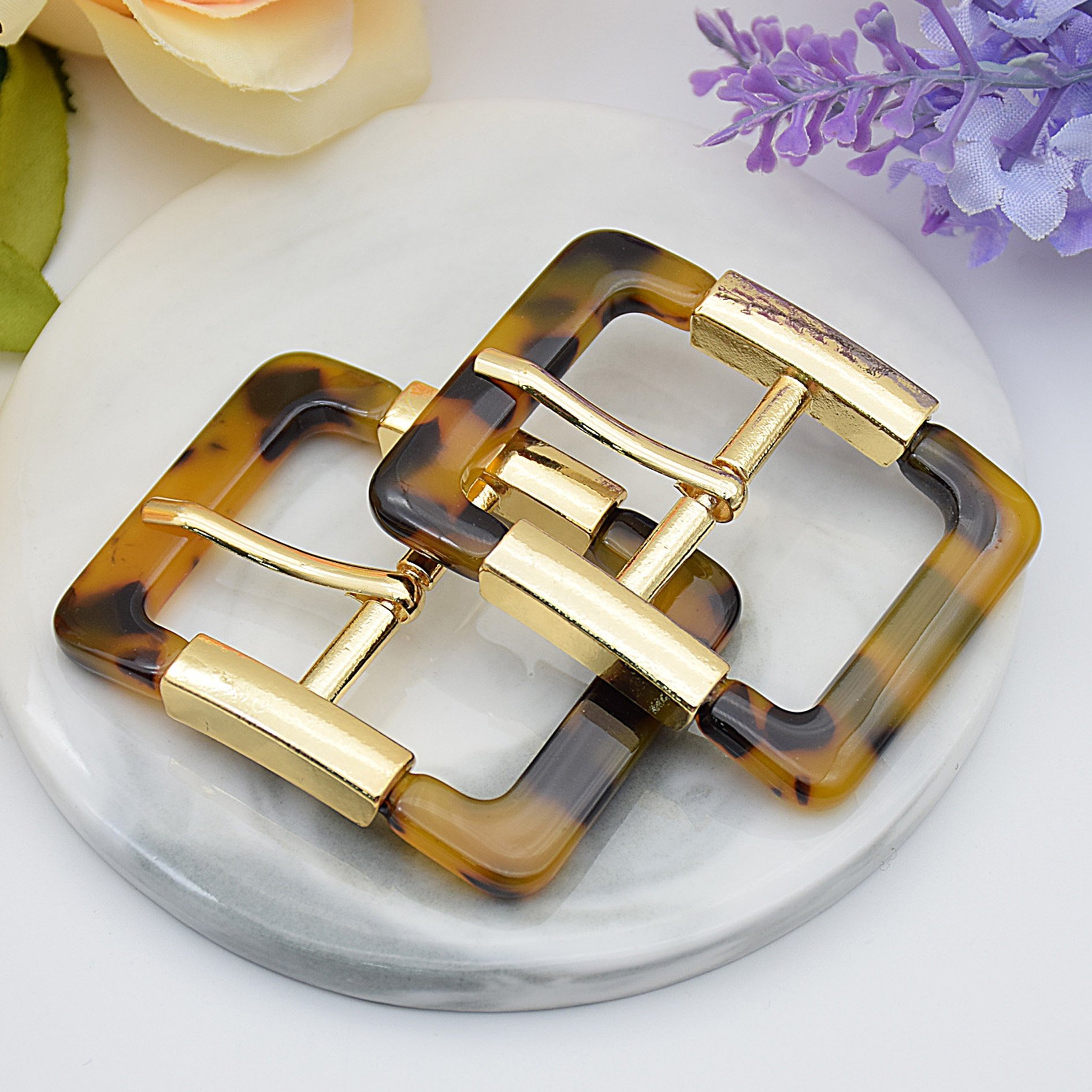 Bukwang Fashion Decorative custom various plastic resin belt buckle for Coat Belt Dress Garments