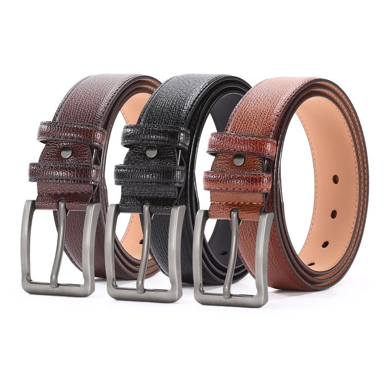 Classic Luxury Men's Belt PU Leather Belt Alloy Pin Buckle Fashion Belt For Men Male
