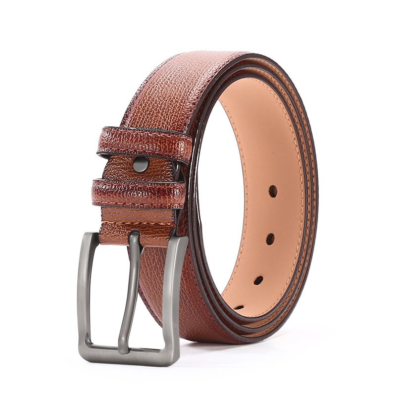 Classic Luxury Men's Belt PU Leather Belt Alloy Pin Buckle Fashion Belt For Men Male