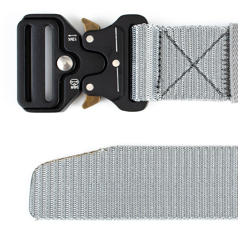 Custom LOGO Outdoor Tactical Belt Quick-Release Triangle Cobra Alloy Metal Buckle Duty Nylon Fabric Belt