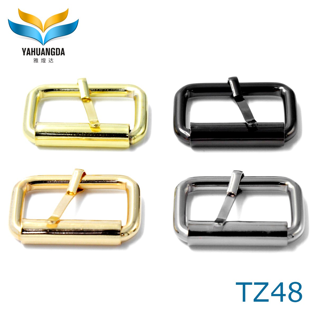 Fashionable Metal Roller Buckle Bag Belt Straps Accessory Lock Pin Clip Square Handbag Hardware Buckle For Leather Fitting TZ48