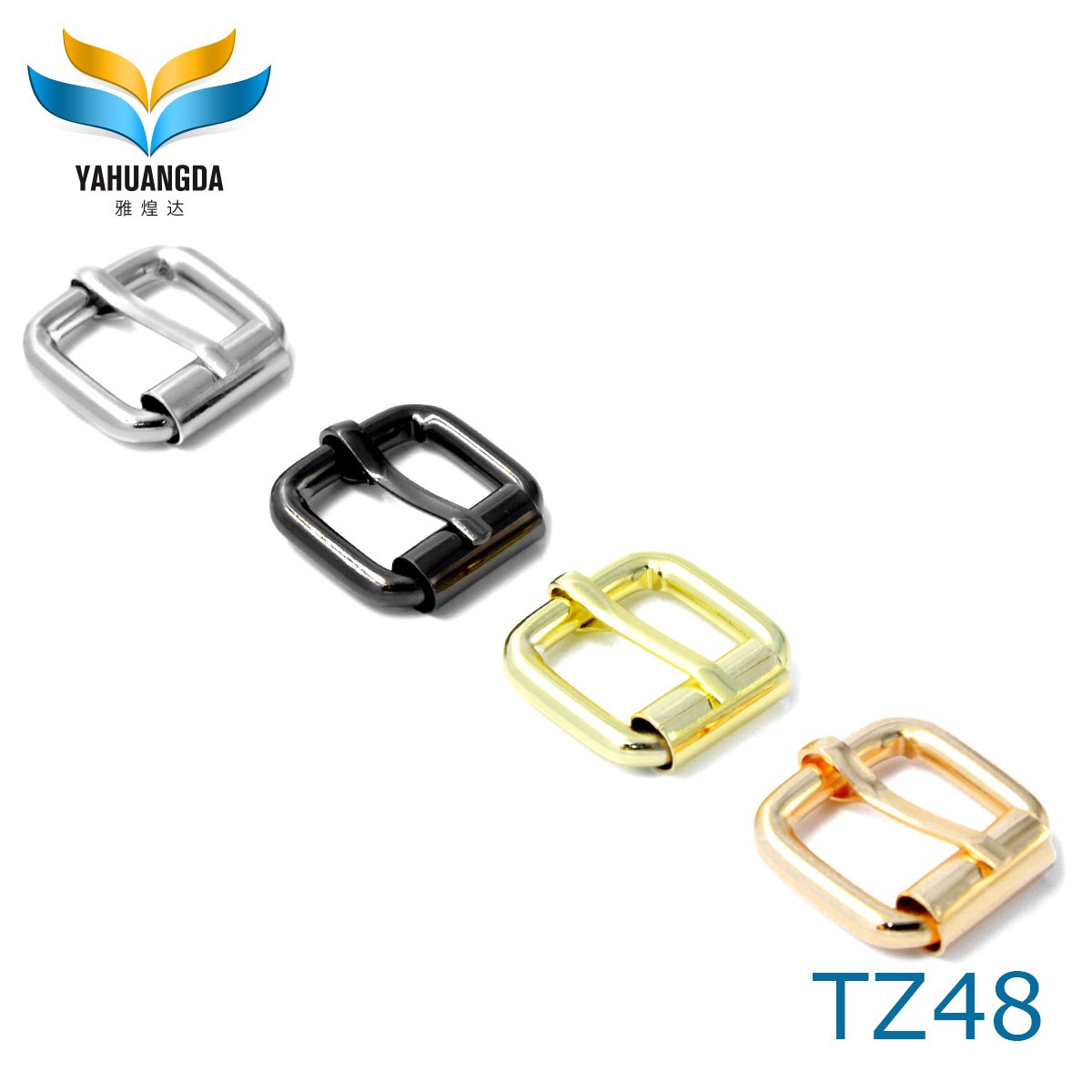 Fashionable Metal Roller Buckle Bag Belt Straps Accessory Lock Pin Clip Square Handbag Hardware Buckle For Leather Fitting TZ48
