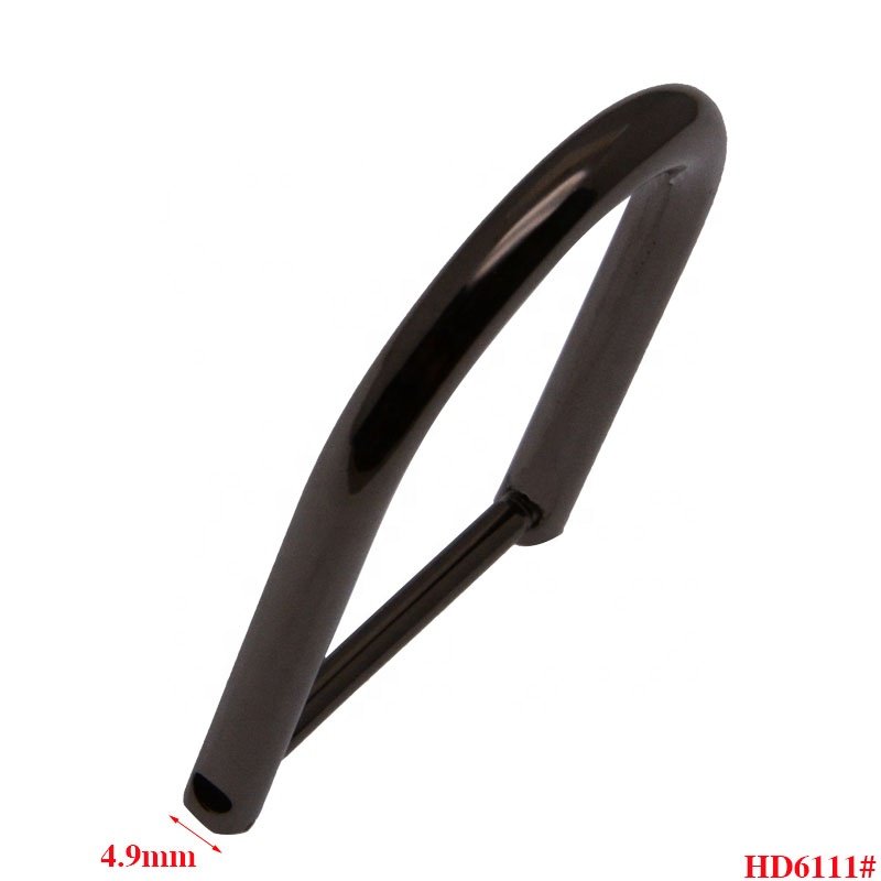 Factory Wholesale Luggage Accessories D Buckle Handbag Connector Gun Black Hardware Metal detachable U Ring