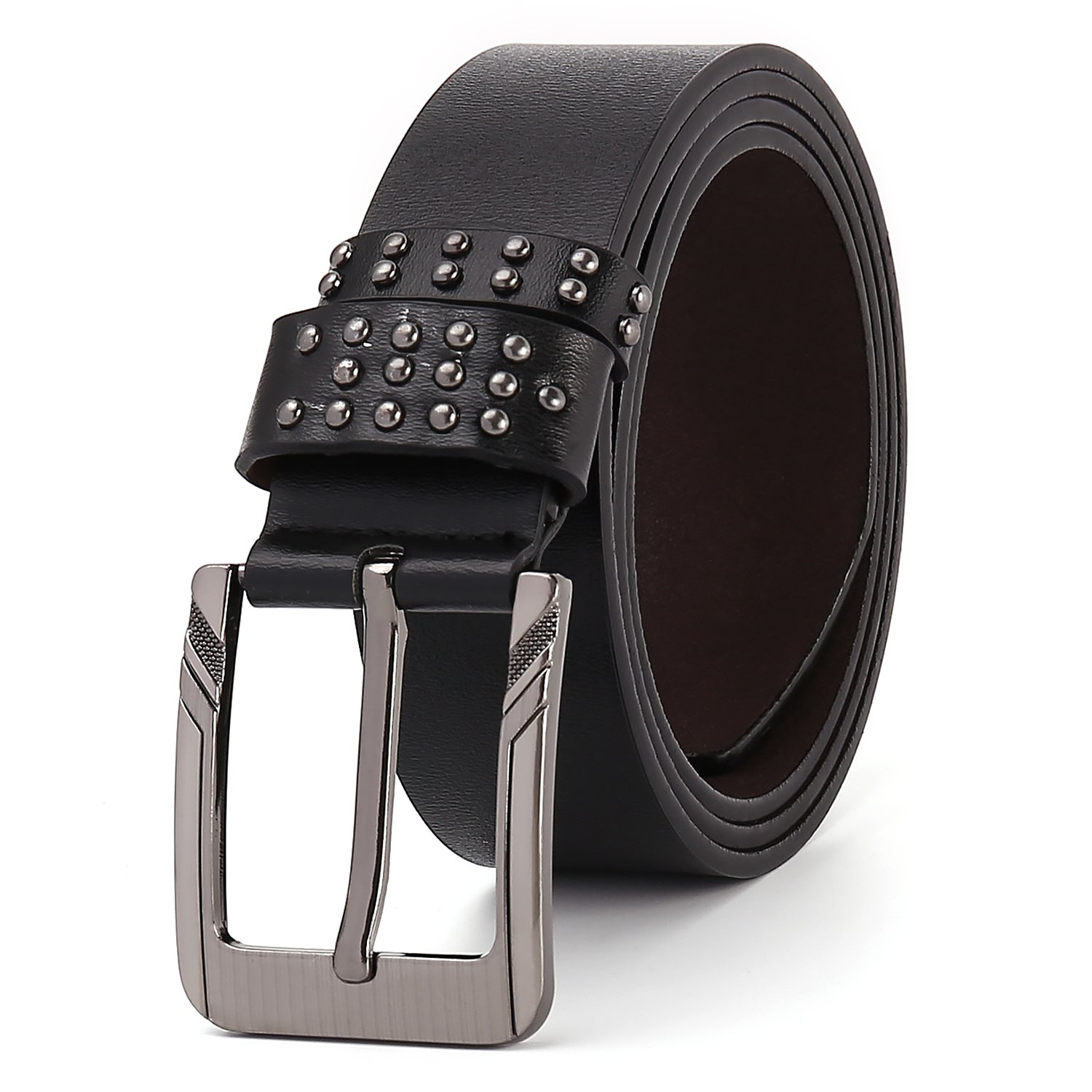 Factory price men's PU leather flat belt high-quality pin buckle belt leisure men's belt