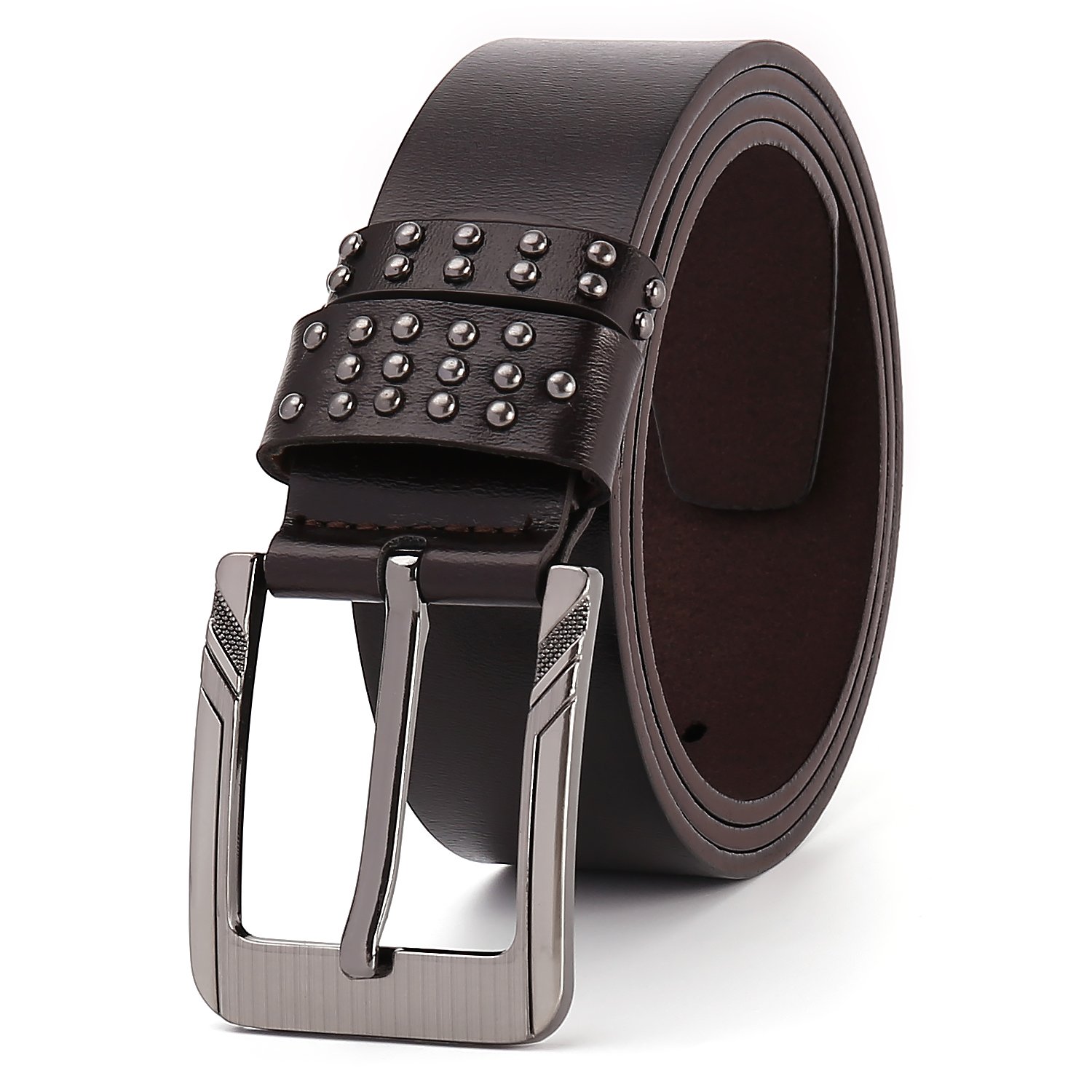 Factory price men's PU leather flat belt high-quality pin buckle belt leisure men's belt