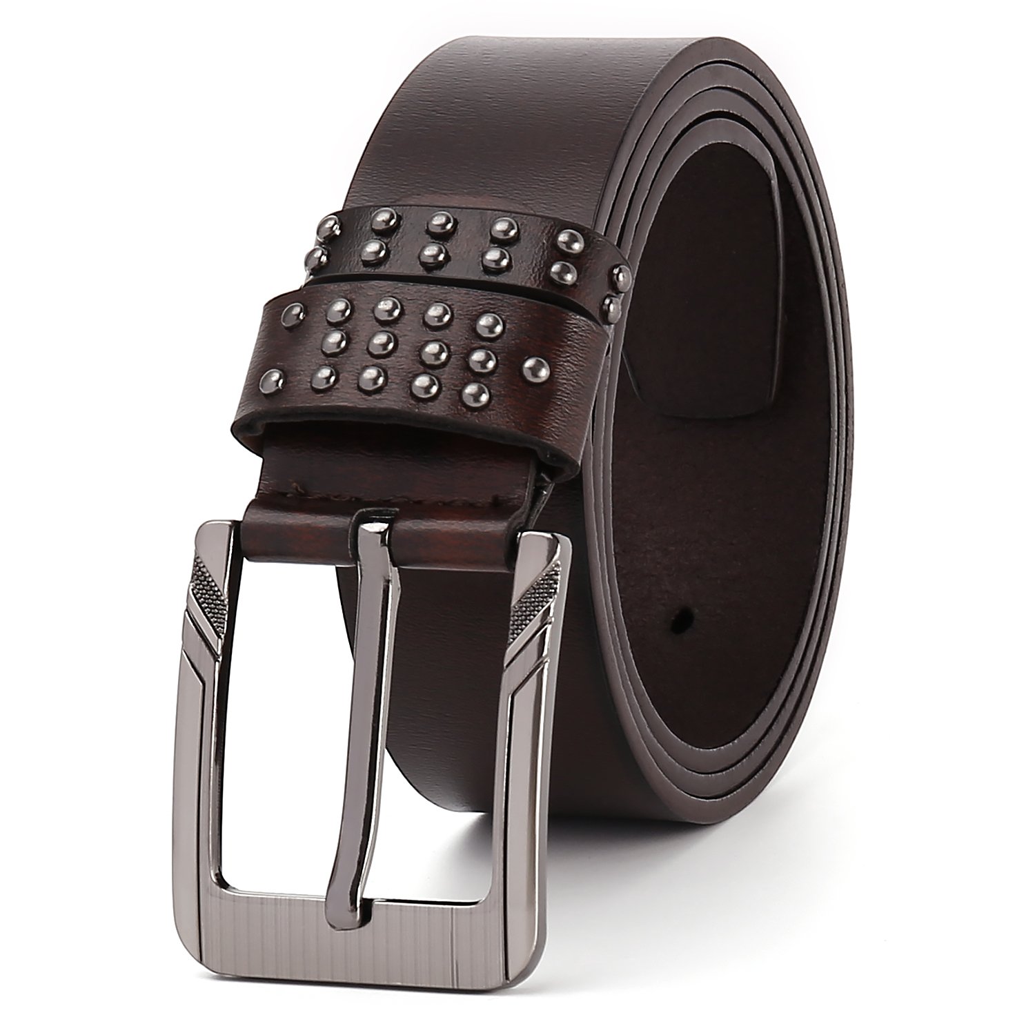 Factory price men's PU leather flat belt high-quality pin buckle belt leisure men's belt