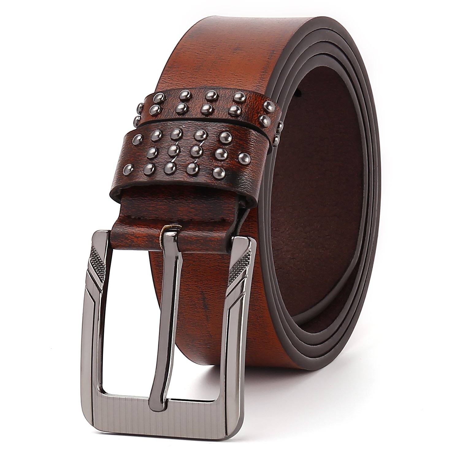 Factory price men's PU leather flat belt high-quality pin buckle belt leisure men's belt