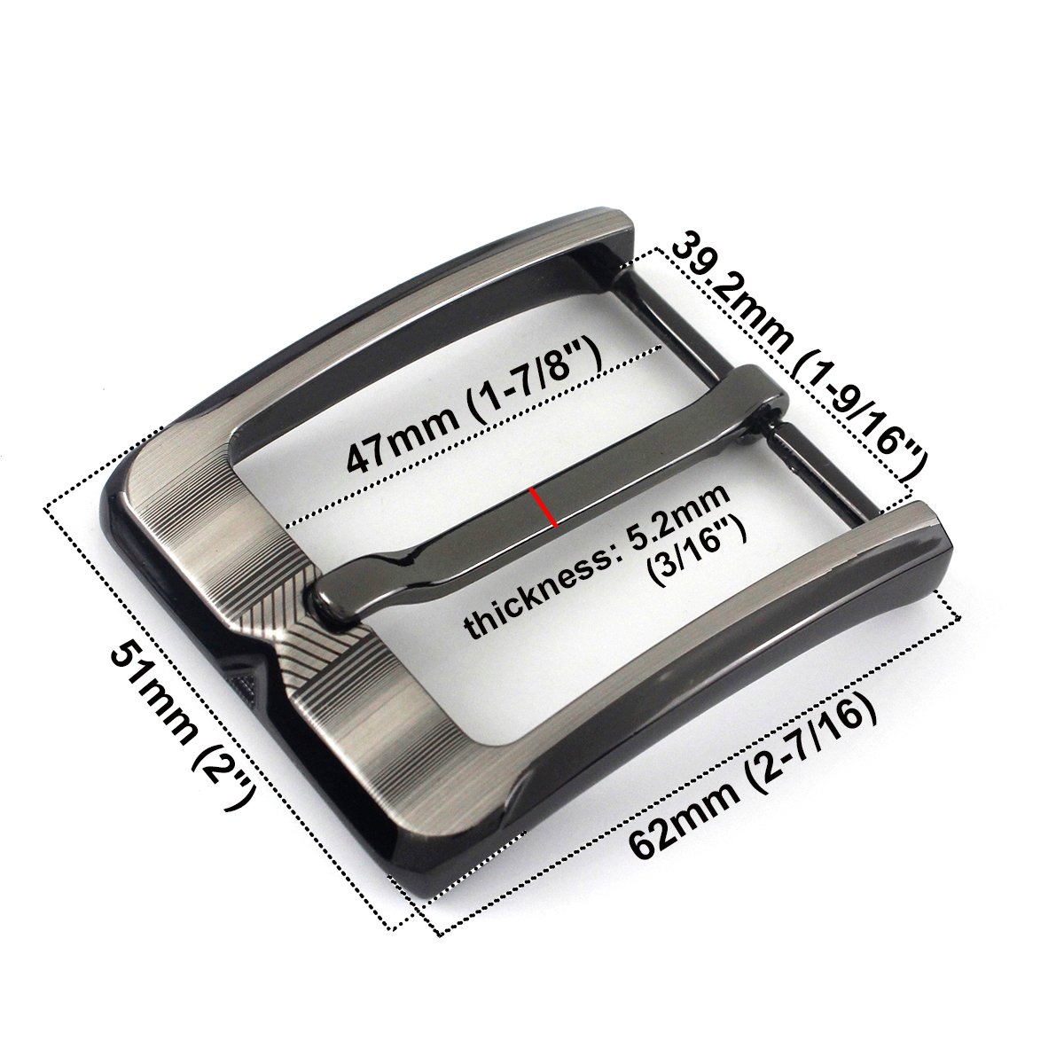 40mm Men's Waistband Decoration High Quality Alloy Clasp Pin Buckle Belt Buckle