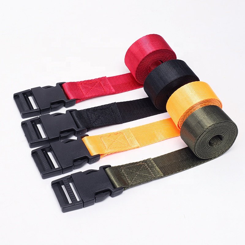 Wholesale Fashion Travel Luggage Belt strap Color Nylon Adjustable Luggage Bag Belt Strap With Plastic Buckle