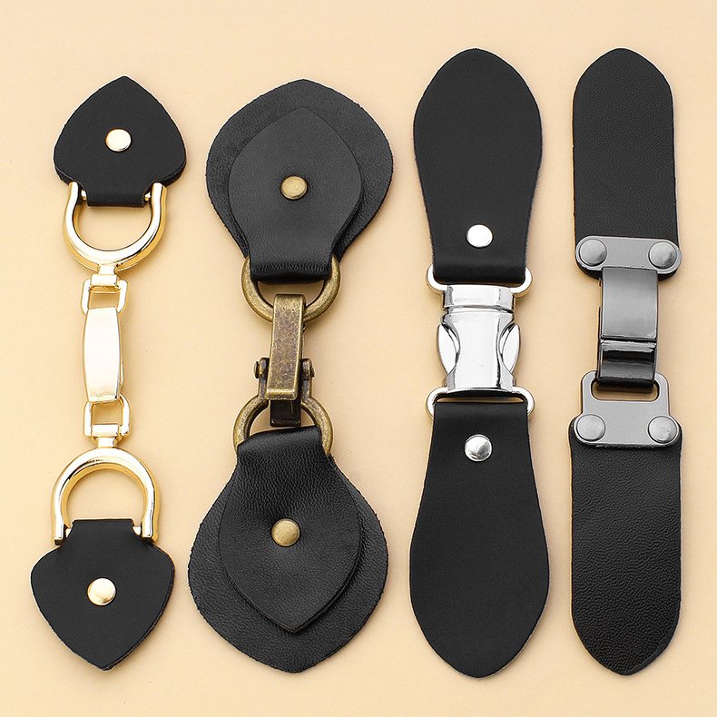 Garment Accessories In Stock Buckle Closure Sewing Metal Pu Leather Clasp Snap Button