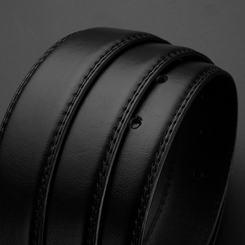 Hot Selling Stock Men's Genuine Cowhide Leather Belt Versatile Casual Business Style with Pin Alloy Buckle