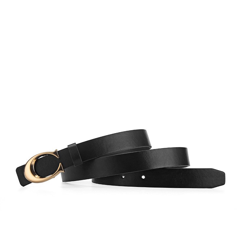 Wholesale 2024 New Fashion Decoration Belt Women's Ancient Gold C-Buckle Belt Women's Belt at Production Price