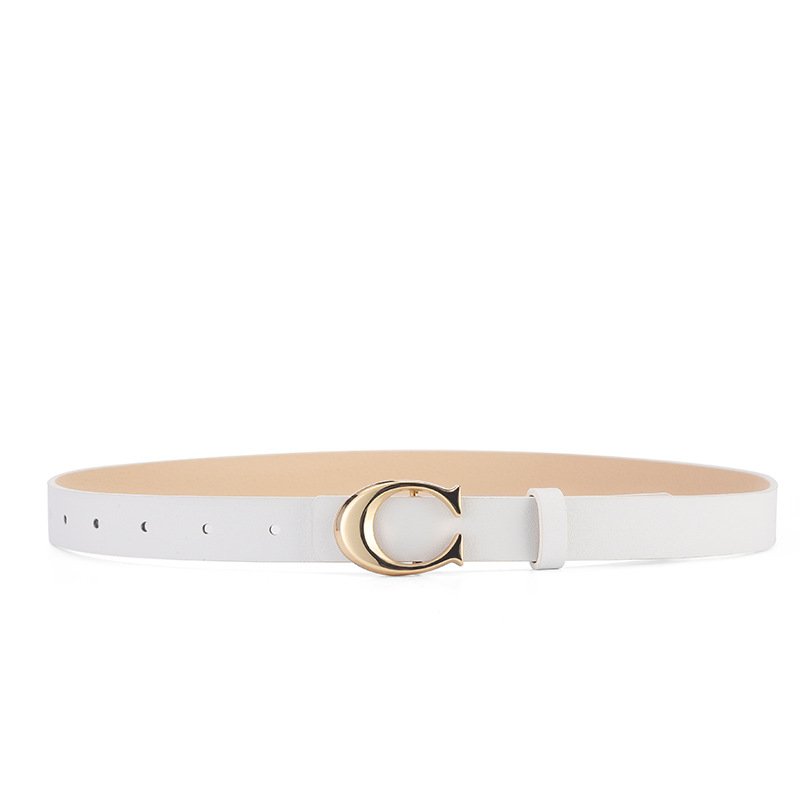 Wholesale 2024 New Fashion Decoration Belt Women's Ancient Gold C-Buckle Belt Women's Belt at Production Price