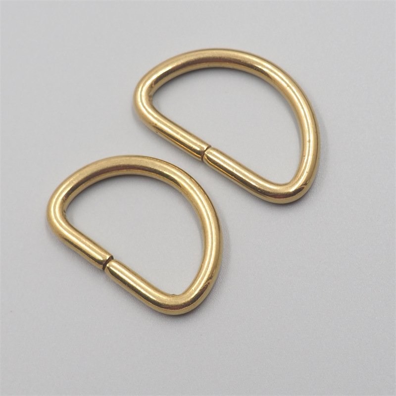 Solid Brass D Rings Buckles for Bag Strap Belt Purse Webbing Dog Collar 10-38mm Inner Width Leather Craft DIY Accessories