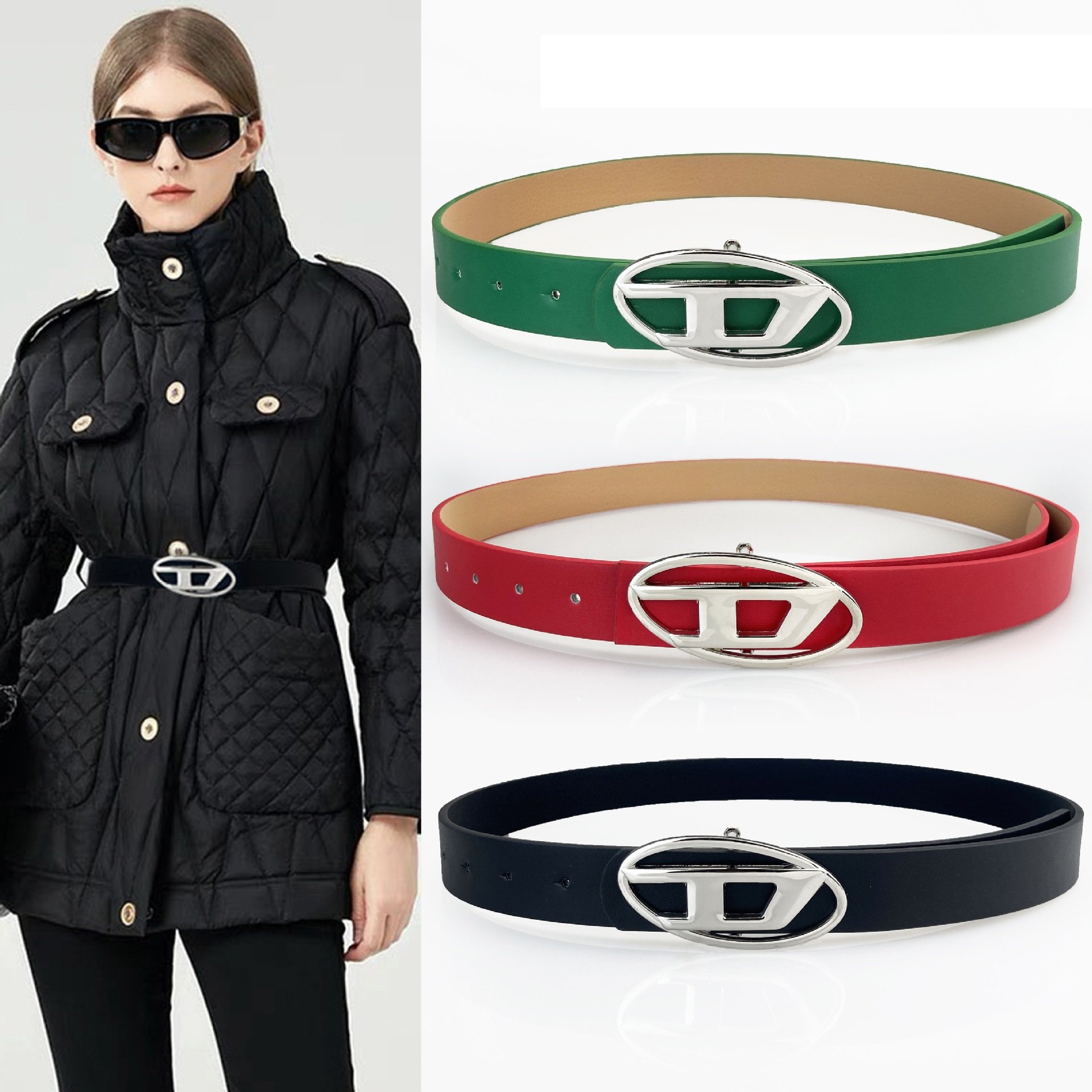 Popular Women's Belts Round Buckle Casual Simple Versatile Women's Jeans Accessories Belts Women's Factory Outlet