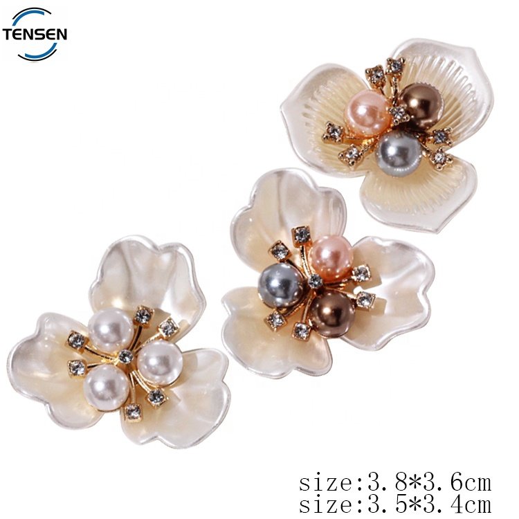 Fashion flower shaped shoes accessory decorative women buckle straps ornament buckle for ladies sandals