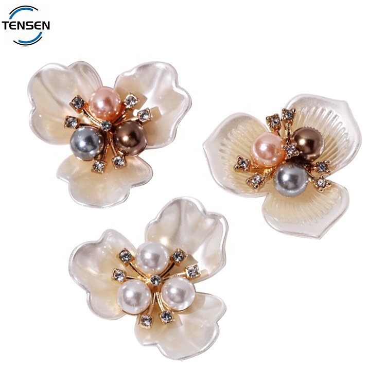 Fashion flower shaped shoes accessory decorative women buckle straps ornament buckle for ladies sandals