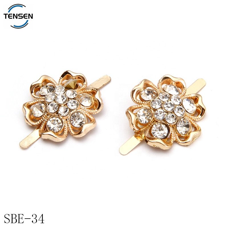 Fashion flower shaped shoes accessory decorative women buckle straps ornament buckle for ladies sandals