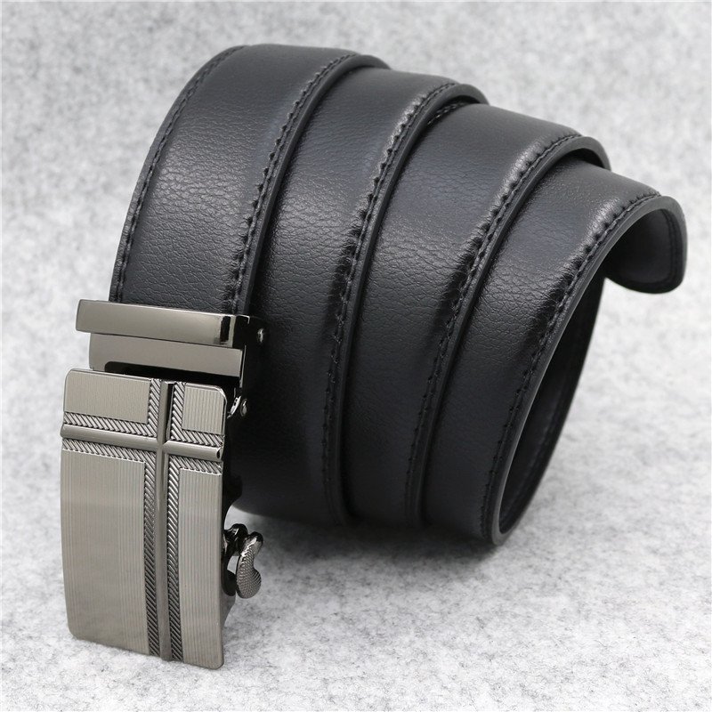 LQbelt Men's Automatic buckle belts wear-resisting PU Belt factory business belts for men custom logo factory