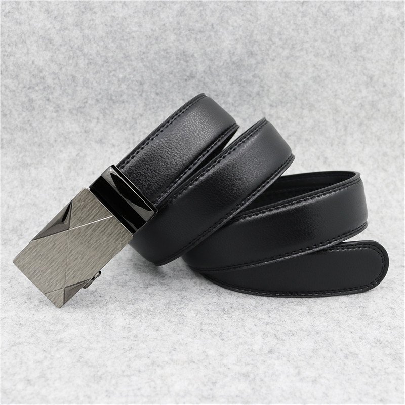 LQbelt Men's Automatic buckle belts wear-resisting PU Belt factory business belts for men custom logo factory
