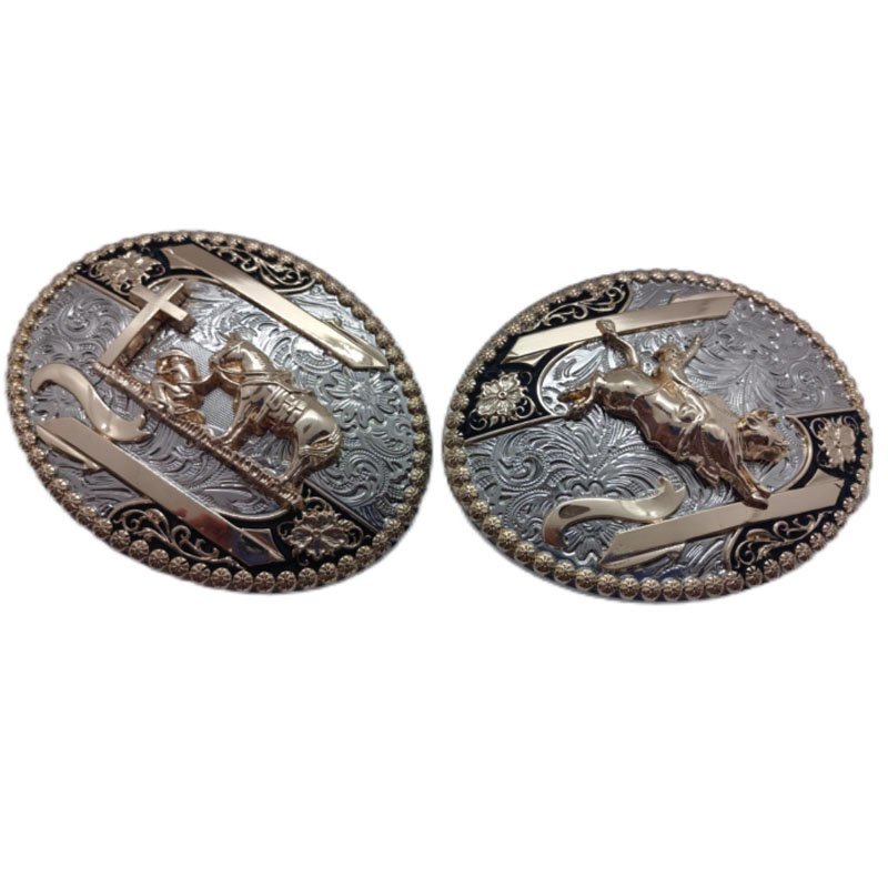 Fashion Religion Cross Cowboy Kneeling Prayer And Horse Design Alloy Belt Buckles American Cowboy