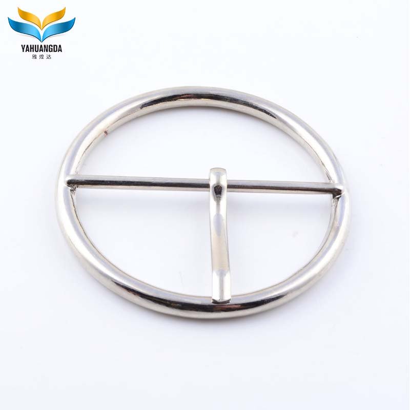 factory oem round buckle metal zinc alloy belt buckle O silver buckle