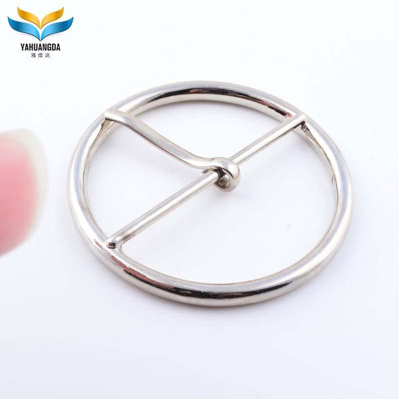 factory oem round buckle metal zinc alloy belt buckle O silver buckle