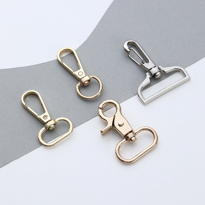 Factory Stock Zinc Alloy Rotating Dog Buckle Fish Mouth Key Spring Hook Buckle Luggage Accessories